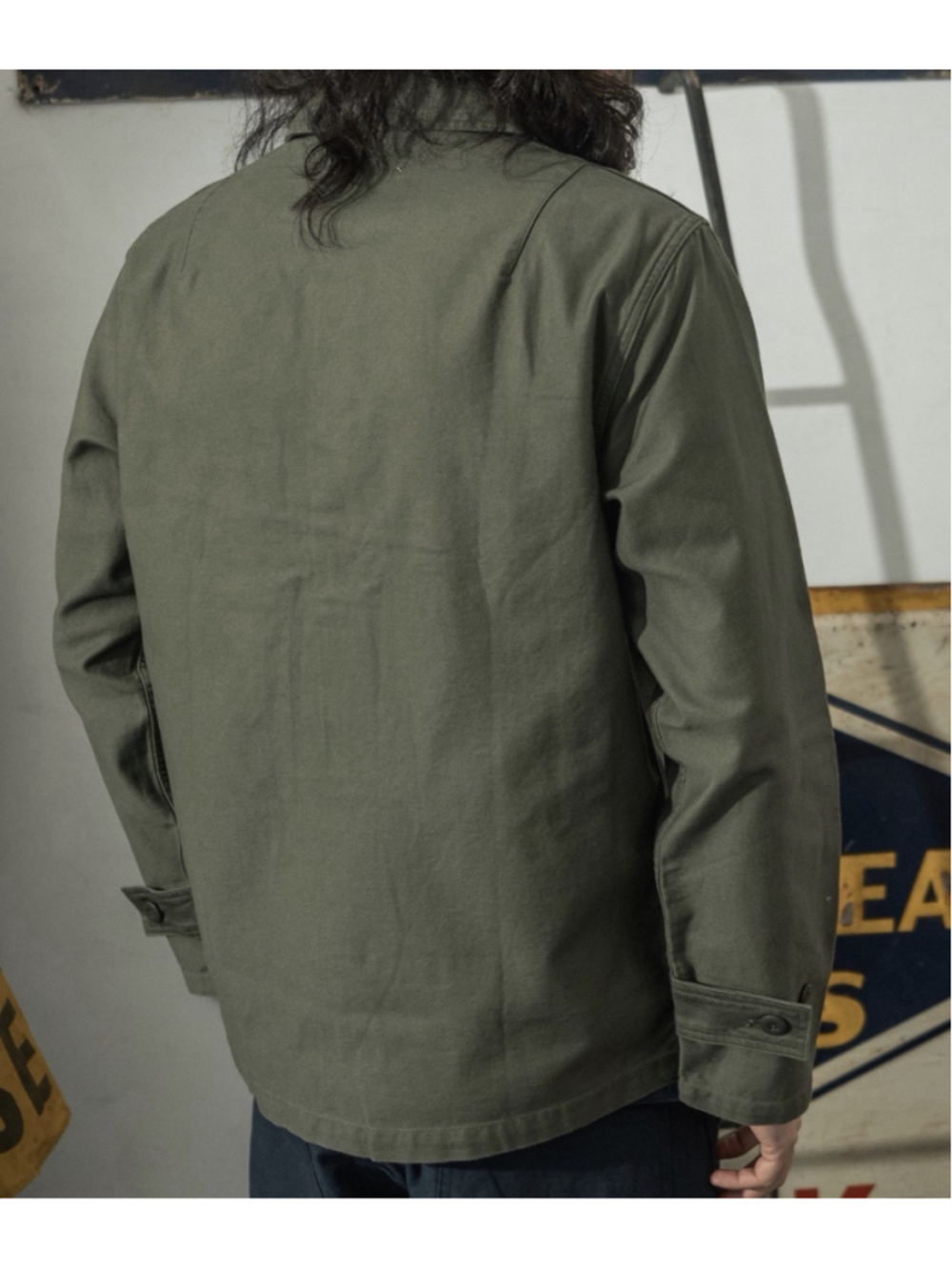 1963 US Army OG-107 Fatigue Utility Shirt Non Stock Mfg. Co. L - Picture 2 of 7